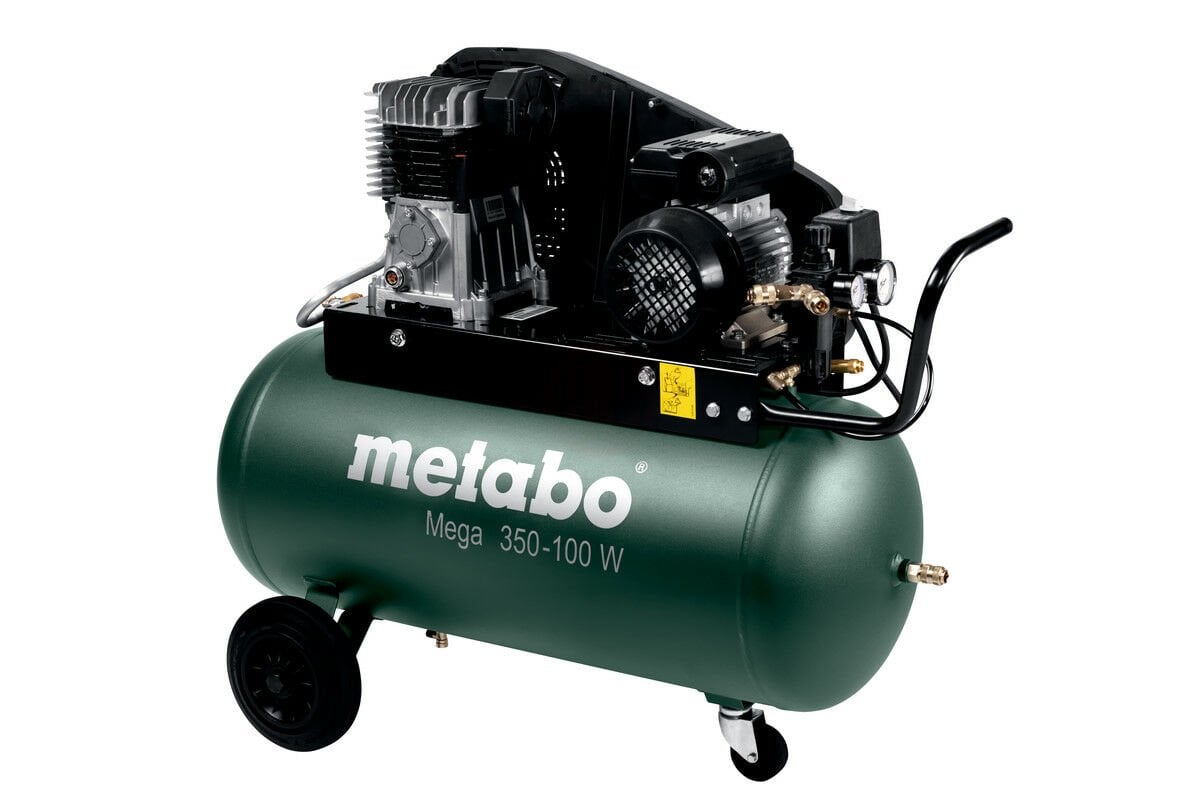 Metabo Hava Kompresörü Monofaze Mega 350-100 W (3,0 Hp - 90 Lt - 10 Bar)