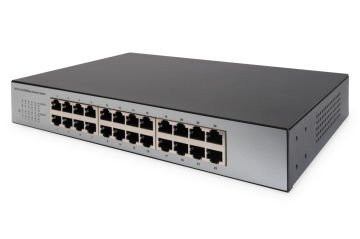 Assmann Digitus Unmanaged (Yönetilemeyen) 24 Port 10/100 Fast Ethernet N-Way Switch, Rack Tipi