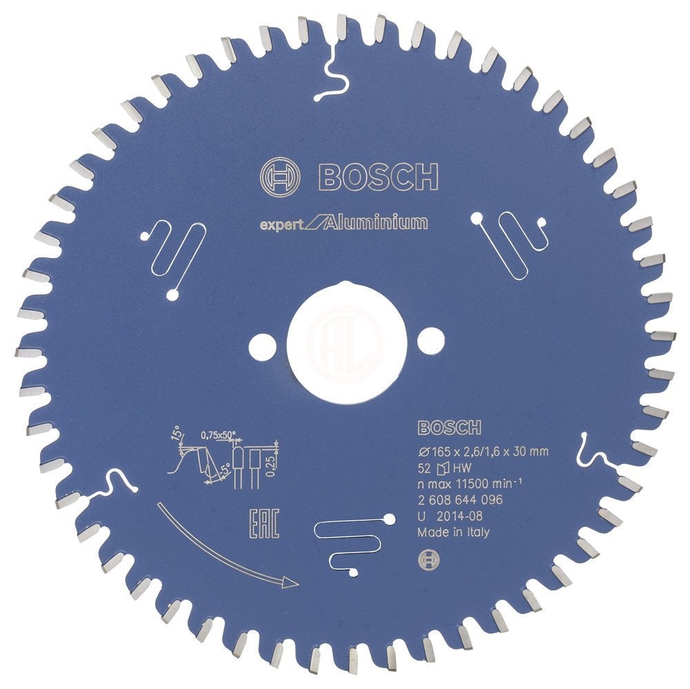 Bosch Daire Testere Bıçağı Expert For Aluminium 165x30 mm 52 Diş - 2608644096
