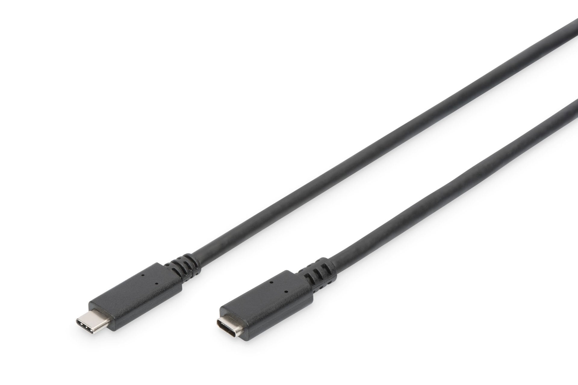 Assmann Usb Tip C™ Uzatma Kablosu, Tip C Erkek Tip C Dişi, 2 Mt, 3A, 480Mb, 2.0 Versiyon, Ce, Siyah Renk