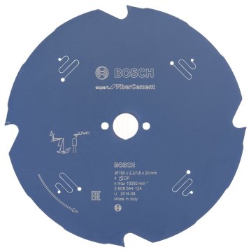 Bosch Daire Testere Bıçağı Expert For FiberCement 190x20 mm 4 Diş - 2608644124