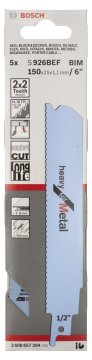 Bosch Panter Testere Bıçağı Heavy For Metal S 926 BEF 150 mm (5 Adet) - 2608657394