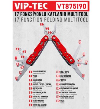 Vip-Tec Katlanabilir Çok Amaçlı Çakı (VT875190)