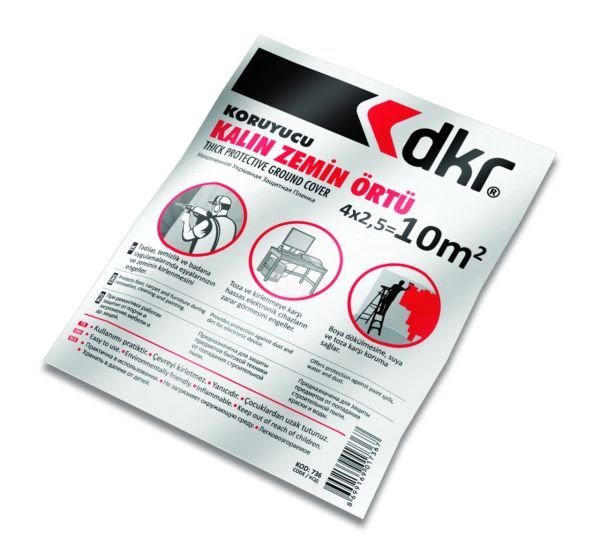 Dkr KALIN ZEMİN ÖRTÜSÜ 40 MİKRON 4 x 12,5M (50 M2) - 100739
