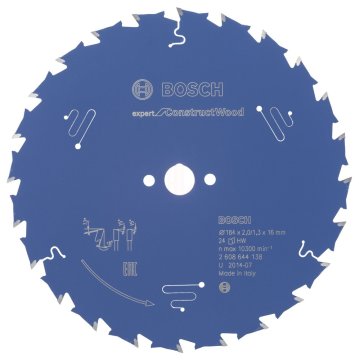 Bosch Daire Testere Bıçağı Expert For ConstructWood 184x16 mm 24 Diş - 2608644138