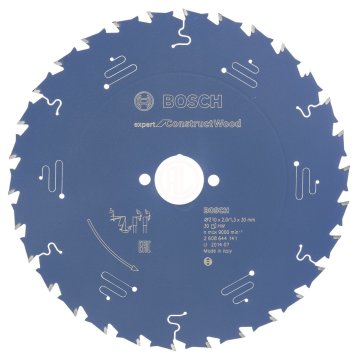 Bosch Daire Testere Bıçağı Expert For ConstructWood 210x30 mm 30 Diş - 2608644141