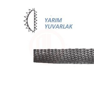 Three Files EĞYYK8 YARIM YUVARLAK EĞE KALIN 8” - THRYYK8