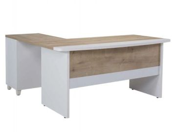 Vega L Çalışma Masası 140 Cm Kesonlu Akçaağaç