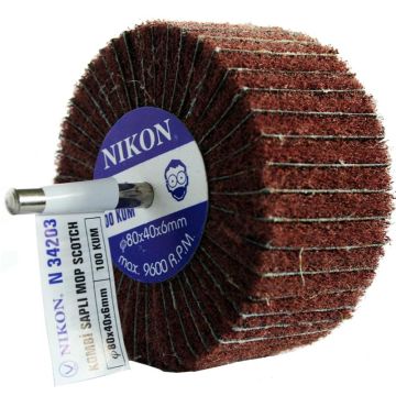 Nikon Saplı Kombi Mop Non Woven Zımpara 100 Kum - NIK34203