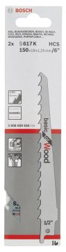 Bosch Panter Testere Bıçağı Basic For Wood S 617 K 150 mm (2 Adet) - 2608650616