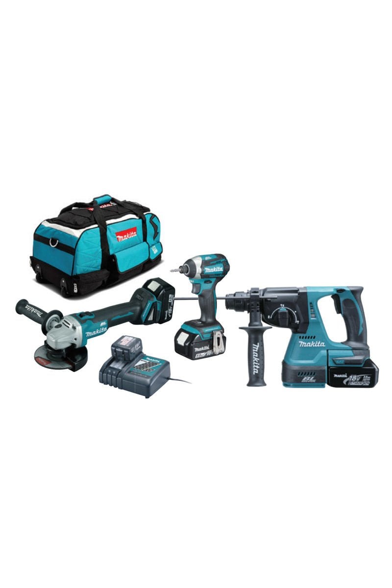 Makita Akülü Makine Seti DLX3070TX (3 x 5,0 Ah Akü)