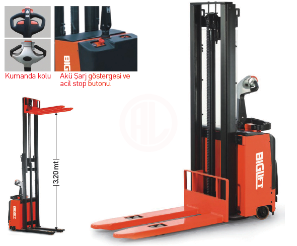 Biglift RM-CL1226 TAM AKÜLÜ İSTİF MAKİNASI 1.2 TON - BIGCL1226
