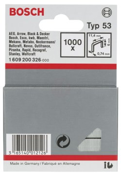 Bosch Zımba Teli 53 Serisi 11,4x0,74x6 mm (1 Paket/1000 Adet) - 1609200326