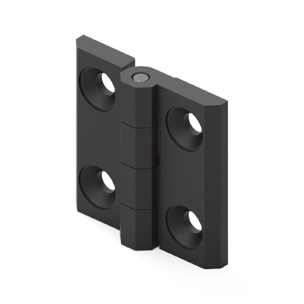 Mesan Yaprak Menteşe Zamak - Siyah Boyalı 50X50 Mm