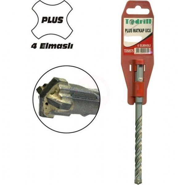 Todrill TD50563 SDS-Plus 4 Elmaslı Matkap Uç 7x210 mm