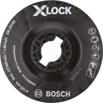 Bosch X-Lock Fiber Disk İçin Taban 115 mm Orta Sertlikte - 2608601712