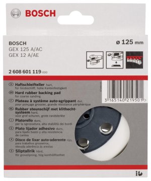 Bosch Zımpara Tabanı 8 Delik 125 mm Sert (GEX 12 A/AE/AC) - 2608601119