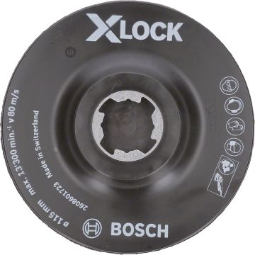 Bosch X-Lock Velcro Zımpara Tabanı SCM Merkez Delikli 115 mm - 2608601723