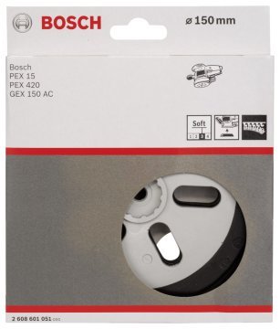 Bosch Zımpara Tabanı 6 Delik 150 mm Yumuşak (GEX 150 AC/PEX 15) - 2608601051