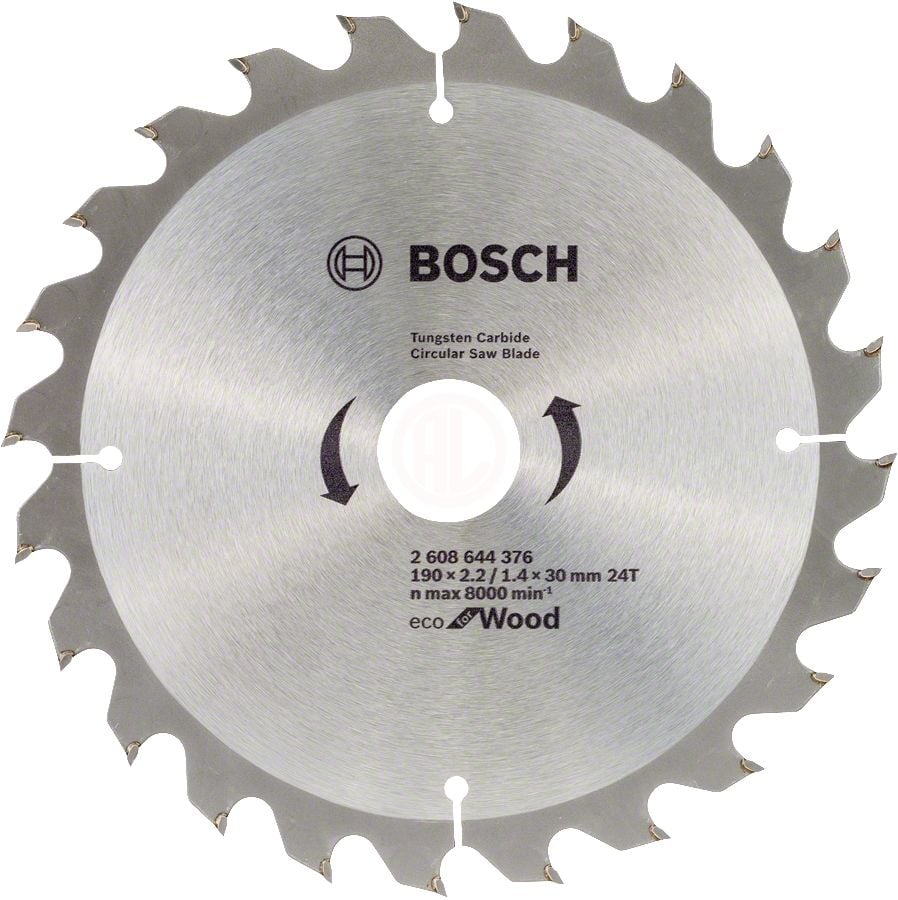 Bosch Daire Testere Bıçağı Eco For Wood 190x30 mm 24 Diş (10 Adet) - 2608644613