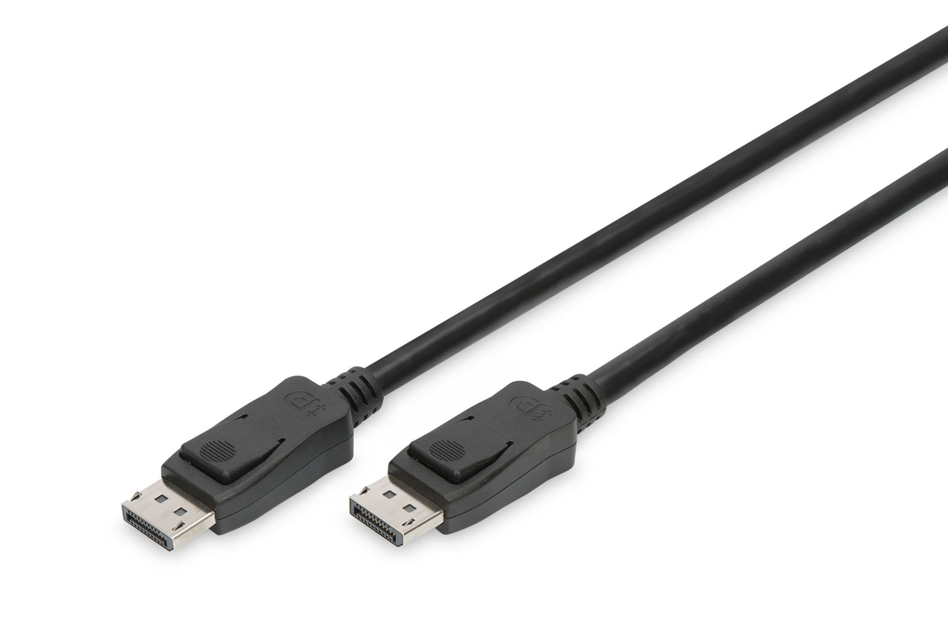 Assmann Digitus Displayport (Dp) Bağlantı Kablosu, Dp Erkek Dp Erkek, 2 Mt, Kilit Mekanizmalı, Ultra Hd 8K, Dp 1.3/1.4, Siyah Renk
