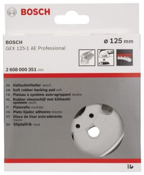 Bosch Zımpara Tabanı 8 Delik 125 mm Ekstra Yumuşak (GEX 125-1 AE) - 2608000351