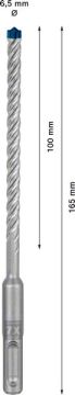 Bosch Kırıcı Delici Uç SDS-Plus-7X Expert 6,5x165 mm (10 Adet) - 2608900163
