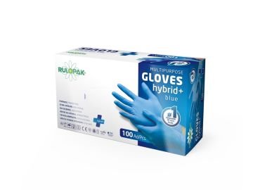 Rulopak Pe Eldiven Tek Kullanımlık Pudrasız 100 Lü M Beden (Mavi)