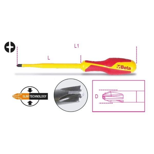 Beta Düz+Yıldız Uç Tornavida 1275MQ/C (6022127504180)