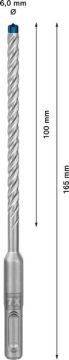 Bosch Kırıcı Delici Uç SDS-Plus-7X Expert 6x165 mm (10 Adet) - 2608900160