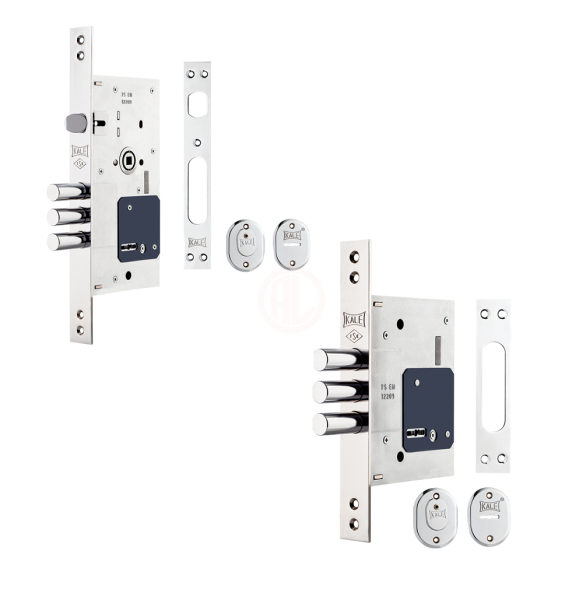 Kale Çelik Kapı Kilidi Fişeli Birbirini Açar Set (252Rl+257L) Krom 60 mm - 252RLT00002