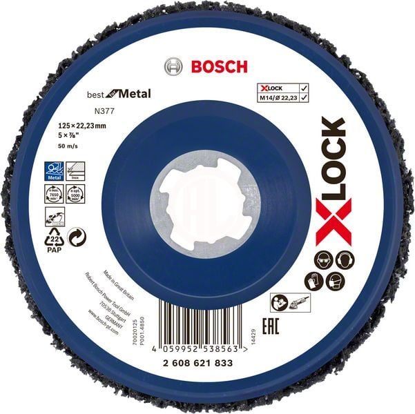 Bosch X-Lock Metal Inox Keçe Disk 125 mm - 2608621833