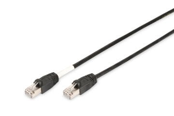 Assmann Digitus Cat 6 S-Ftp Dış Mekan Patch Kablosu, Cu, Pe Awg 27/7, Siyah Renk, 10 Mt