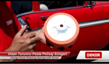 Dekor Rulo 1057 Turuncu Pasta Polisaj Süngeri Vidalı 15 Cm