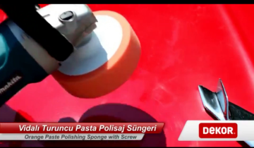 Dekor Rulo 1057 Turuncu Pasta Polisaj Süngeri Vidalı 15 Cm