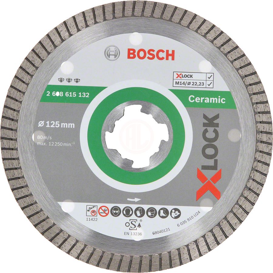 Bosch X-Lock Elmas Kesme Diski Best For Ceramic Extraclean Turbo 125x22,23 mm - 2608615132