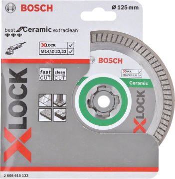 Bosch X-Lock Elmas Kesme Diski Best For Ceramic Extraclean Turbo 125x22,23 mm - 2608615132