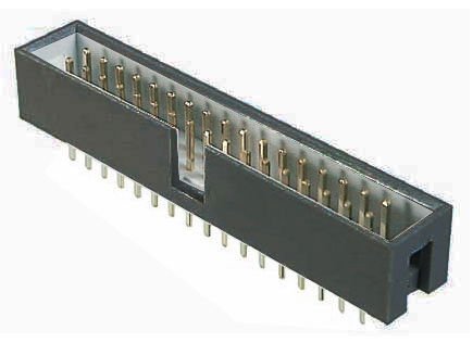 Assmann Pcb Konnektör 34 Pin Erkek Kilitsiz Düz Siyah, Header, 34 Contacts, Straight, Pitch 2.54Mm X 2.54Mm Black