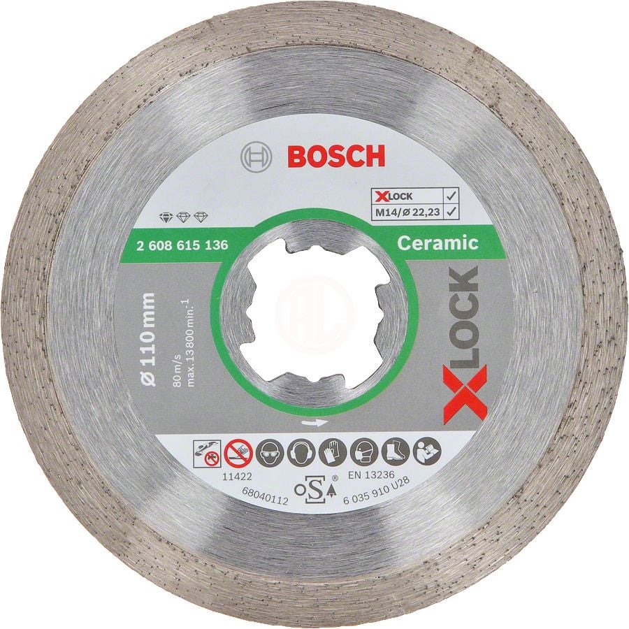 Bosch X-Lock Elmas Kesme Diski Standard For Ceramic 110x22,23 mm - 2608615136