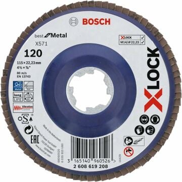 Bosch X-Lock Flap Disk BestforMetal 115 mm 120 Kum - 2608619208