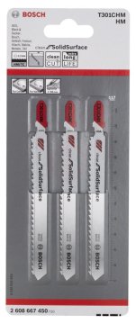 Bosch Dekupaj Testere Bıçağı Clean For SolidSurface T 301 CHM 117 mm (3 Adet) - 2608667450