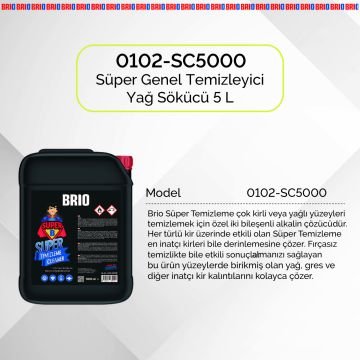 Brio Süper Temizleyici Yağ Sökücü 5 L