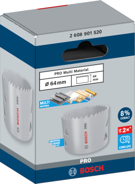 Bosch Aksesuar PRO Multi Material Delik Açma Testeresi 64 mm - 2608901520