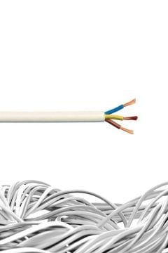 Öznur TTR Kablo 3x1,5 mm H05VV-F (NYMHY) Beyaz