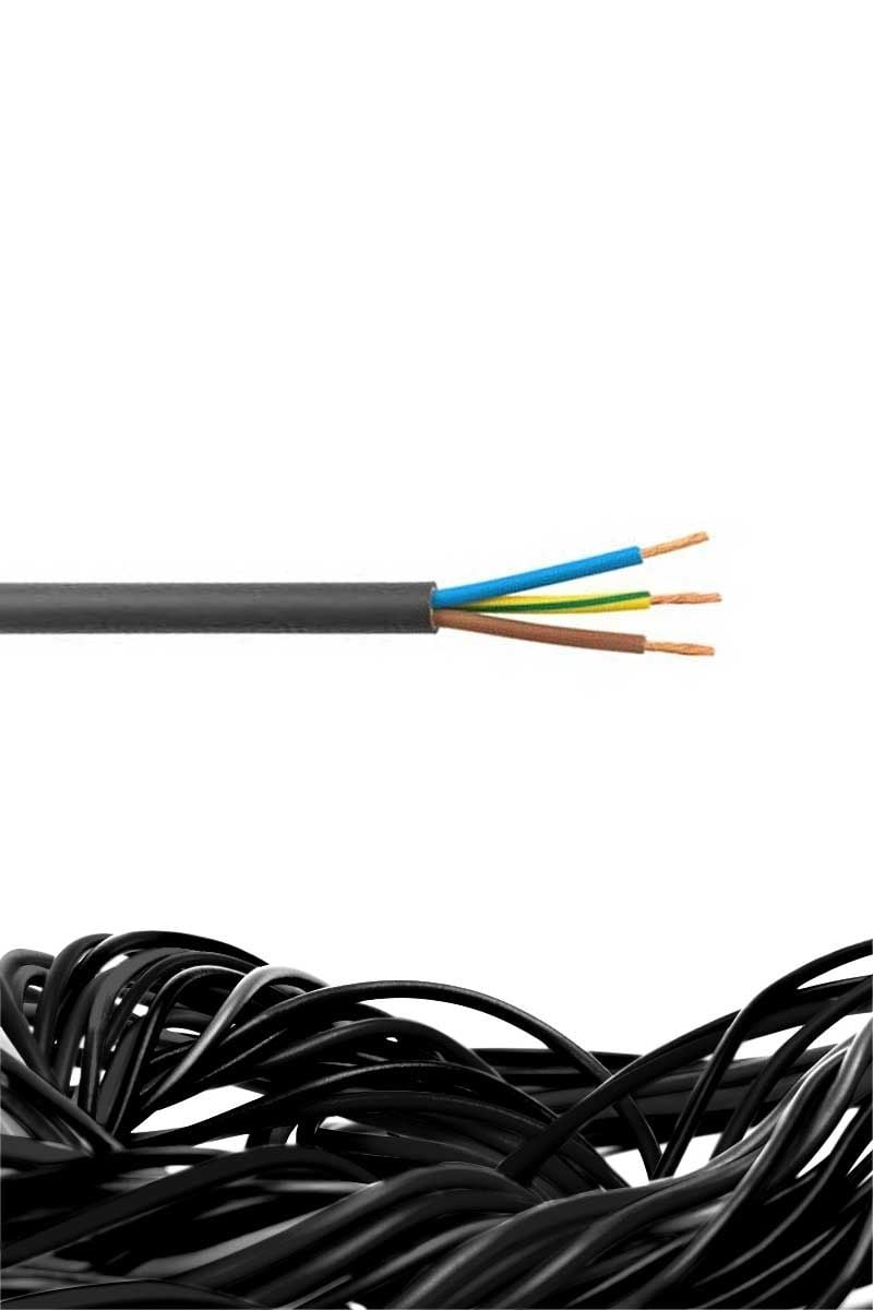 Öznur TTR Kablo 3x1,5 mm H05VV-F (NYMHY) Siyah