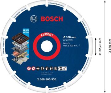 Bosch Metal Kesme Diski Diamond Metal Wheel 180x22,23 mm - 2608900535