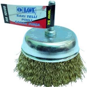 Hawk Sarı Telli Pimli Çanak Fırça 50 Mm - HAWK10145