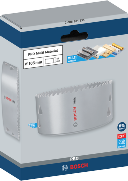 Bosch Aksesuar PRO Multi Material Delik Açma Testeresi 105 mm - 2608901535