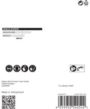 Bosch Ağ Zımpara Expert M480 93x93 mm 80 Kum (5 Adet) - 2608900716