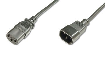 Assmann Pc-Monitör Arası Güç Kablosu, C14 Erkek - C13 Dişi, 1.8 Mt